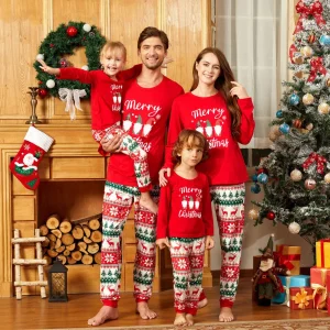 Pyjama Famille Noel 2025 Tenue Animée Enfants 713 Ans Douillet Confortable Fête Maman Papa Cadeau Cadeau Noel Look Unisexe Polyester