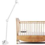 Lit bébé en bois naturel moderne berceau ovale design minimaliste 安全 antidérapant pour nouveauné style doux chambre enfant