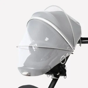 Couverture antimoustiques pour poussette avec fermeture éclair filet de protection bébé été gris clair Couverture antimoustiques pour poussette avec fermeture éclair filet de protection bébé été gris clair