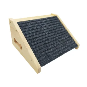 Rampe d&rsquo;accès pour animaux domestiques en bois et tissu antidérapant design moderne multifonctionnel essentiel pour chiens et chats