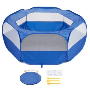 Parc de jeux portable pliable pour bébé clôture sécurisée avec couverture zippée extérieur et intérieur tente pour enfants bleu vif modern design Parc de jeux portable pliable pour bébé clôture sécurisée avec couverture zippée extérieur et intérieur tente pour enfants bleu vif modern design