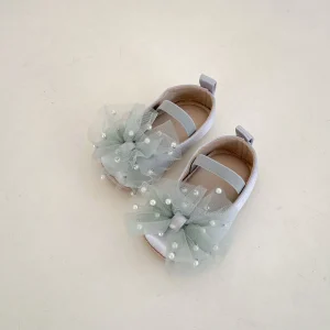 Chaussures bébé princesse tissu perlé cérémonie ballerines filles satin nœud tulle perles occasion spéciale 13 ans grise Chaussures bébé princesse tissu perlé cérémonie ballerines filles satin nœud tulle perles occasion spéciale 13 ans grise
