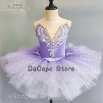 Tutu Ballet Fille Robe Danseuse Classique Tutu Violet Pastel Paillettes Accessoires Dentelle Fines Matériau Polyester Tulle Confort Danse Spectacle Fête