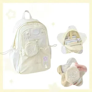 Sac à dos modulaire pour fille grande capacité école voyage design élégant beige style tendance pratique durable collection 2023