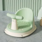 Fauteuil de jeu pour enfants design moderne confortable durable sécuritaire facile à nettoyer coloris vert pâle et crème idéal pour les enfants en bas âge jouets éducatifs et récréatifs adaptabilité intérieure et extérieure matériau PP de qualité supérieure