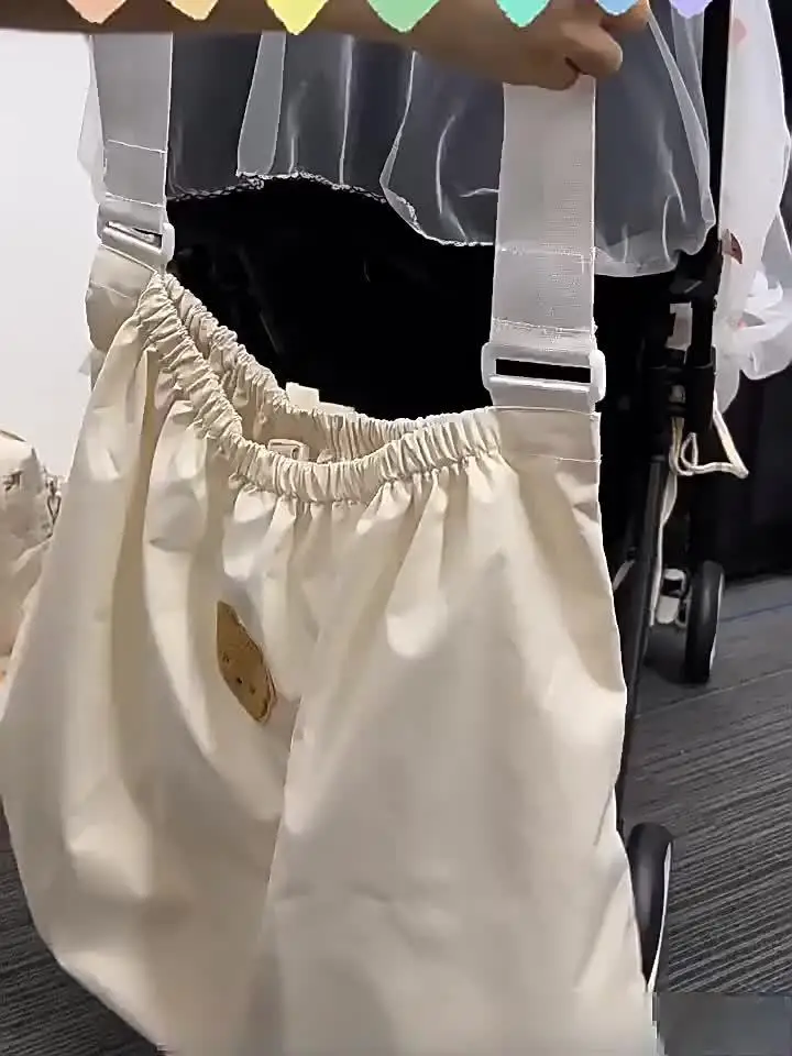 Sac de poussette léger pour parents design ours pochette rangement grande capacité compatible poussettes et bouteilles de lait