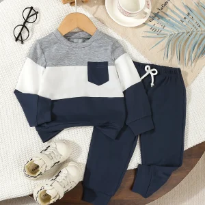 Ensemble bébé garçon automne hiver sweatshirt capuche pantalon 2 pièces style sporty moderne polyesters spandex Ensemble bébé garçon automne hiver sweatshirt capuche pantalon 2 pièces style sporty moderne polyesters spandex