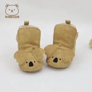 Chaussons bébé garçon fille koala doux antiglisse 01.5 ans premiers pas