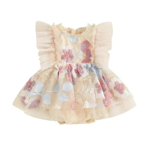 Robe bébé fille tulle broderie fleurie 024M occasion spéciale robe princesse fille bébé fille naissance baptême Robe bébé fille tulle broderie fleurie 024M occasion spéciale robe princesse fille bébé fille naissance baptême