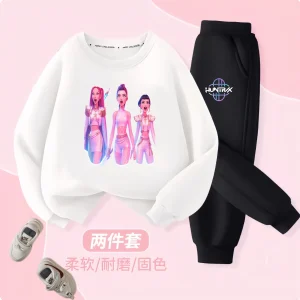 Ensemble bébé sweatshirt et pantalon survêtement coton HUNIRX unisex 13 ans style moderne activité quotidienne