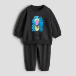 Ensemble automnehiver pour enfant sweatshirt lion pantalon enfant mode tendance vêtements confortables cadeau original
