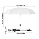 Parapluie compact pliable protection solaire UPF50 tissu imperméable design épuré portable pour adultes adolescents