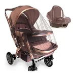 Moustiquaire en maille fine pour poussette protection antiinsectes portable filet lavable avec bord élastique usage quotidien sécurité bébé design moderne