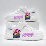 Chaussures enfants KPop HUNTRX baskets antidérapant confortables motifs graphiques blanc multicolore 46 ans