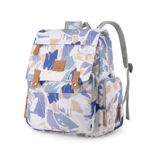 Sac à langer nylon imprimé multifonction sac dos bébé grande capacité style moderne maman papa voyage quotidien