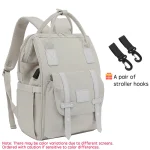 Sac à langer multifonctionnel avec crochets poussette sac à dos étanche maternité bébé 036 mois style moderne couleur claire