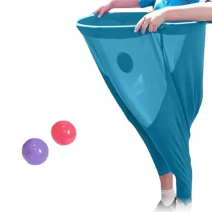 Jeu de jardin Granny Pants Party Rush accessoire ludique pour fêtes jouet extérieur pour enfants et adultes en tissu respirant couleur baby blue inclut une balle