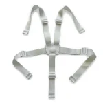 Harnais 5 points universel sécurité poussette chaise haute bébé enfant ajustable confortable sangles nylon plastique design moderne couleur grise