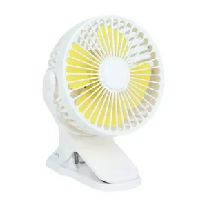 Ventilateur portable Summer Clip mini USB pince bureau voiture refroidissement bébé poussette design moderne blanc jaune