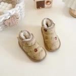 Bottines bébé intérieur velcro motifs animaux doux confort hiver 13 ans chaussures enfants