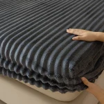 Bonenjoy drap de lit chaud en peluche draphousse couleur unie pour enfant adulte chambre bébé lit doux qualité premium sécurité optimale