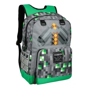 Sac à dos Minecraft enfants adolescents scolaire casual cadeau pioche poche multifonctionnel durables polyester