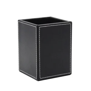 Portestylo en cuir PU simili organisateur de bureau moderne rangement stylos et objets de bureau cadeau élégant pour étudiant ou cadre