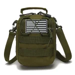 Mini sac de rangement léger pour cyclisme en plein air sac à bandoulière universel mains libres portage bébé poussette randonnée camping sport outdoor  Vert olive