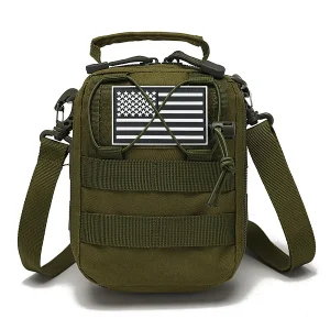 Mini sac de rangement léger pour cyclisme en plein air sac à bandoulière universel mains libres portage bébé poussette randonnée camping sport outdoor  Vert olive