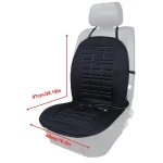 Housse chauffante de siège voiture bébé coussin électrique 12V 2 niveaux de chaleur housse protection siège noir accessoire auto hiver