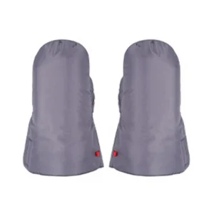 Gants de poussette isolés hiver bébé imperméables chauds sans doigts doublés en polaire accessoires poussette bébé gris