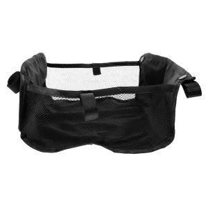 Organisateur de poussette en tissu Oxford panier de rangement en filet noir pour bébé grande capacité sécurité et praticité pour les parents