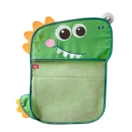 Organisateur de voiture pour bébé sac de rangement avec filet mesh design amical dinosaure vert fixation arrière siège polyester 036 mois