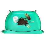 Tapis de jardinage pour rempotage imperméable portable tapis de transplantation intérieur tapis de manipulation de terre 66x66cm vert