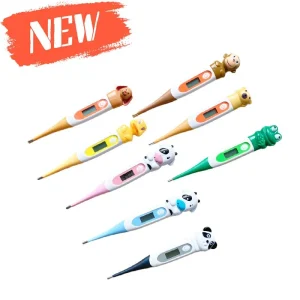 Thermomètre numérique pour enfants design animaux écran digital mesures sûres matériaux plastique souple couleurs vives facile d’utilisation Thermomètre numérique pour enfants design animaux écran digital mesures sûres matériaux plastique souple couleurs vives facile d’utilisation