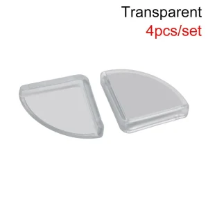 Protecteur de coin de table et de bureau en silicone souple pour bébé lot de 4 pièces  transparent