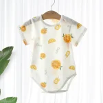 Bodysuit bébé coton motifs orange vêtements nouveauné unisex soft confortable été machine washable