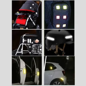 Patch réfléchissant Anti-collision de nuit étanche, 10 pièces, accessoires de poussette multifonctions, autocollant d’avertissement de sécurité pour poussette de bébé Patch réfléchissant Anti-collision de nuit étanche, 10 pièces, accessoires de poussette multifonctions, autocollant d’avertissement de sécurité pour poussette de bébé