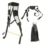 Harnais de portage bébé interactif sécuritaire ergonomique idéal pour promenades voyage randonnée noir nylon mesh ajustable sac de transport inclus design moderne confortable facile d&rsquo;entretien