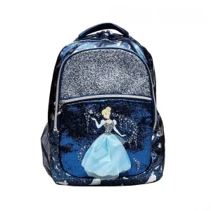 Sac à dos école maternelle primaire enfant fille garçon style contes de fées polyester paillettes poche zipper confort scolaire