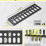 Organisateur murale pour outils 20 positions support mural robuste garage atelier rangement pratique noir