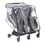 Housse de pluie double pour poussette M12K sièges latéraux protection météo bébé usage extérieur qualité premium 安全 durable
