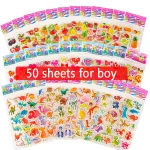 Stickers pour cahier 50 feuilles enfants dinosaures fruits Creative Fun haute qualité 安全 cadeau bébé garçon fille