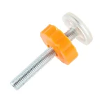 Boulon de sécurité pour portes bébé verrouillage sécurisé poignée en plastique orange fixation en acier inoxydable accessoire de sécurité pour bébés et animaux de compagnie