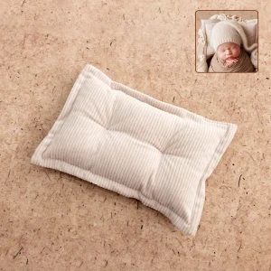 Oreiller bébé nouveauné 01 mois tissu doux côtelé design épuré confort sécurité