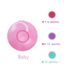 Coupeongles électrique pour bébé outil de manucure sans danger polissoir d&rsquo;ongles pour nouveauné accessoire de soin bébé design rose floral kit hygiène bébé