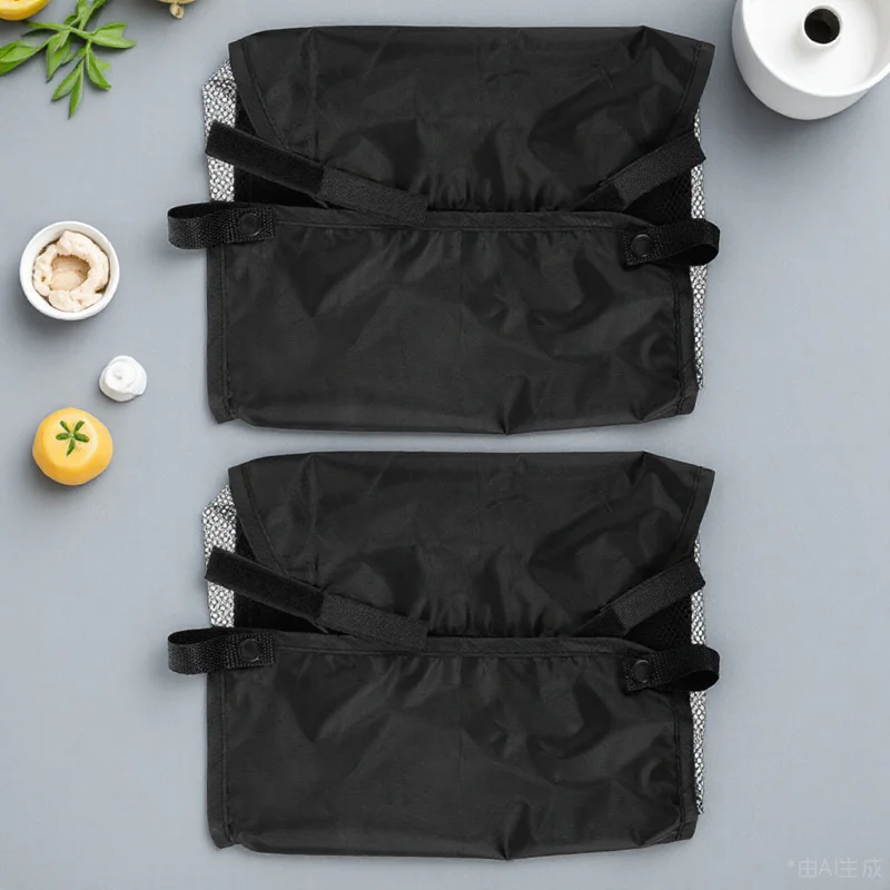 Paniers de rangement pour poussette 2 pièces filet en maille organisateur sous le siège étanche landau sac de rangement essentiel pour bébé poussette