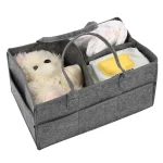 Panier de rangement bébé en feutre organisation moderne design minimaliste stockage doux et durable pour nounou chambre d&rsquo;enfant ou bricolage
