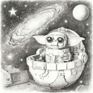 Poussette Grogu Star Wars Building Set 1048 pièces Compatible Lego pour enfants 612 ans Jouet éducatif Créatif en ABS Durable Cadeau idéal 2025