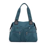Sac fourretout nylon imperméable grande capacité sac à main bandoulière femmes praticité confort style moderne dark blue